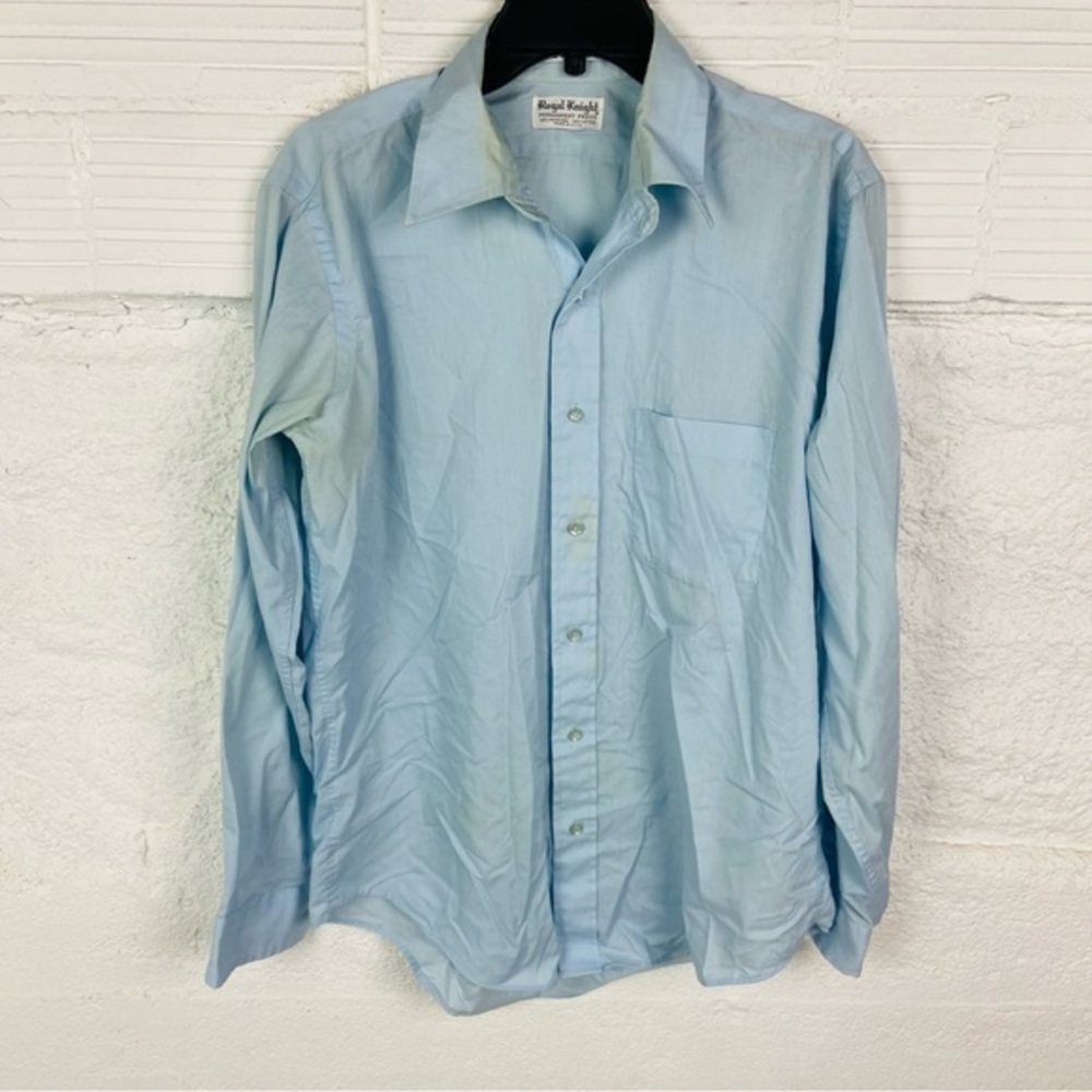 Royal Knight full cut single needle tailoring permanent press Light Blue Shirt